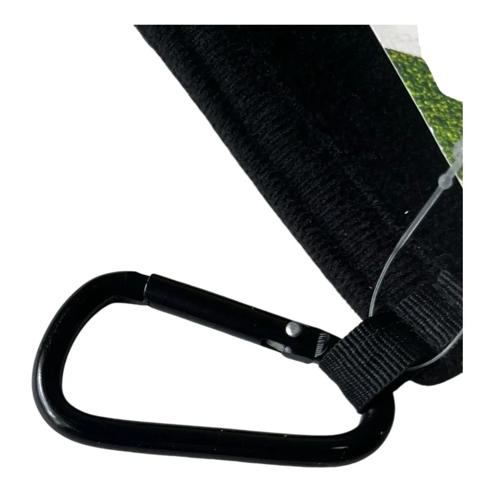 Frogger Golf Ball Balls Towel Amphibian Cleaner Clip Black Golfing